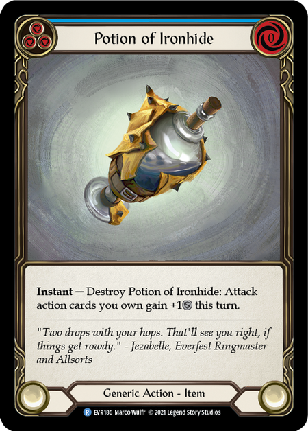 [186]【EN】【Cold Foil】Potion of Ironhide【EVR1st】[R][Generic]