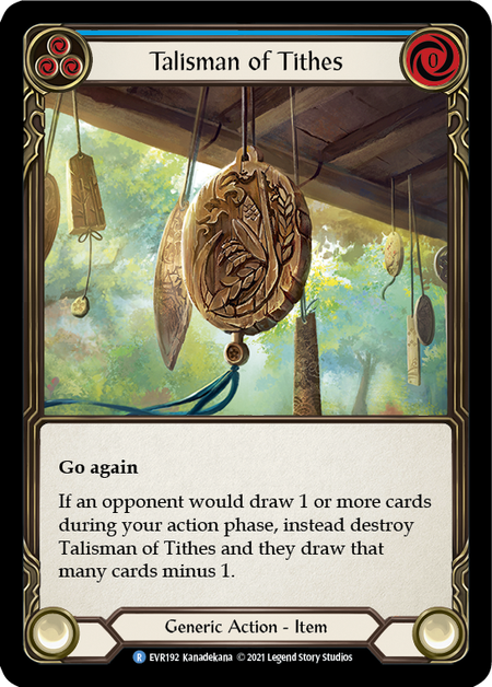 [192]【EN】【Cold Foil】Talisman of Tithes【EVR1st】[R][Generic]