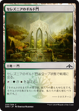 [255]【JP】【FOIL】(255)セレズニアのギルド門/Selesnya Guildgate【GRN】[C][土地]