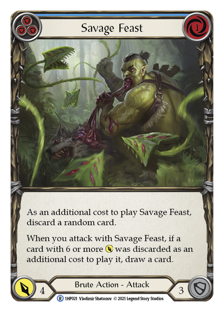 [021]【EN】Savage Feast (青)【HP1】[R][Brute]