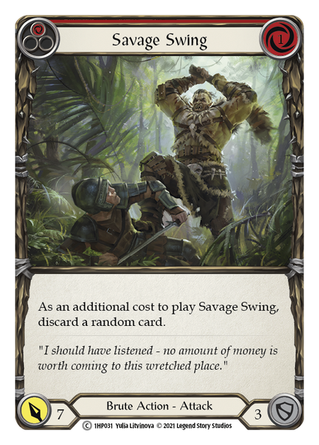 [031]【EN】Savage Swing (赤)【HP1】[C][Brute]