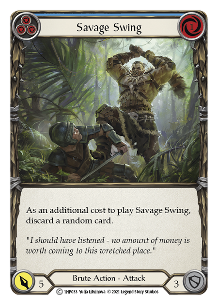 [033]【EN】Savage Swing (青)【HP1】[C][Brute]
