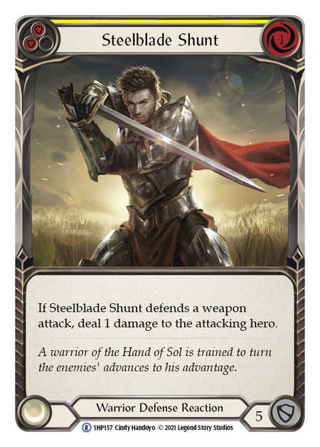 [157]【EN】Steelblade Shunt (黄)【HP1】[R][Warrior]