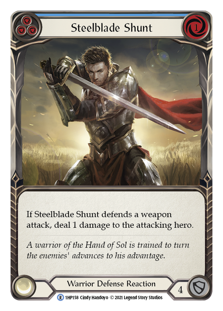 [158]【EN】Steelblade Shunt (青)【HP1】[R][Warrior]