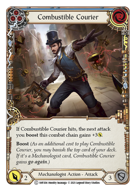 [204]【EN】Combustible Courier (青)【HP1】[C][Mechanologist]