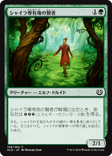 [168]【JP】【FOIL】シャイラ専有地の賢者/Sage of Shaila's Claim【KLD】[C][緑]