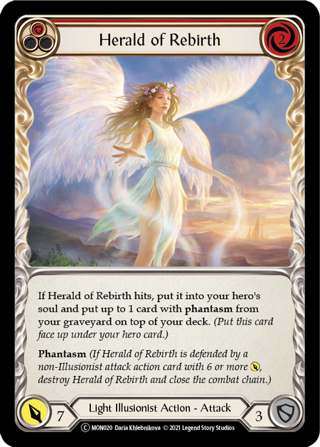 [020]【EN】【Rainbow Foil】Herald of Rebirth (赤)【MON-UL】[C][Light Illusionist]