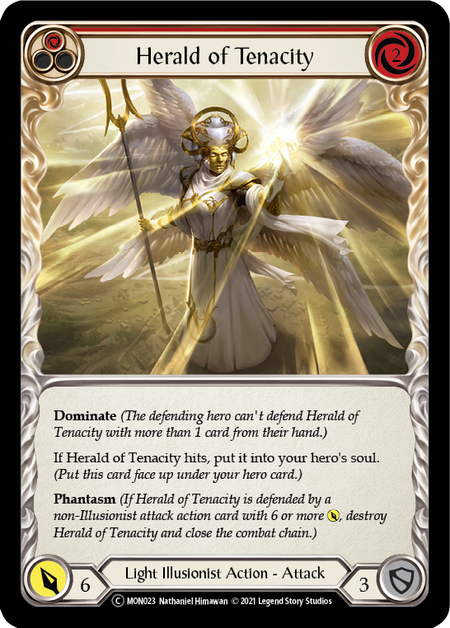 [023]【EN】Herald of Tenacity (赤)【MON-UL】[C][Light Illusionist]