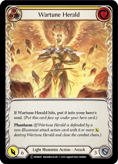 [027]【EN】【Rainbow Foil】Wartune Herald (黄)【MON-UL】[C][Light Illusionist]