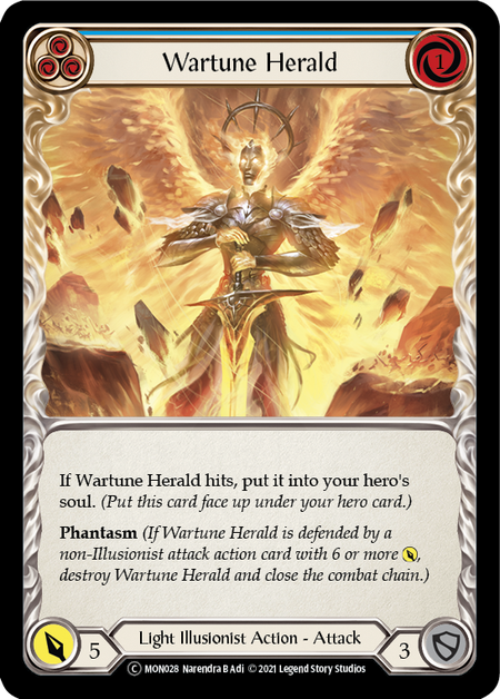 [028]【EN】Wartune Herald (青)【MON-UL】[C][Light Illusionist]