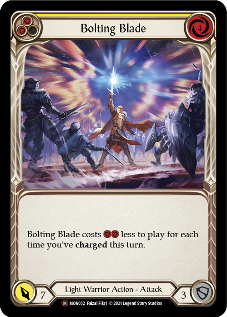 [032]【EN】【Rainbow Foil】Bolting Blade【MON-UL】[M][Light Warrior]