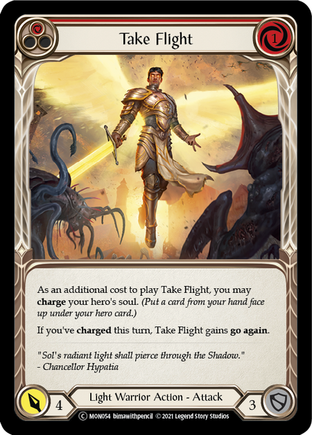 [054]【EN】Take Flight (赤)【MON-UL】[C][Light Warrior]