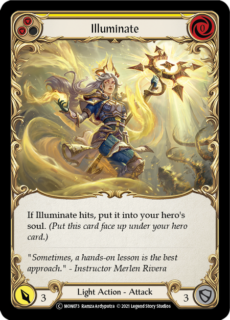 [073]【EN】【Rainbow Foil】Illuminate (黄)【MON-UL】[C][Light]