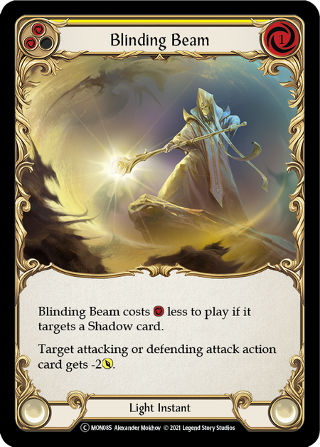 [085]【EN】【Rainbow Foil】Blinding Beam (黄)【MON-UL】[C][Light]