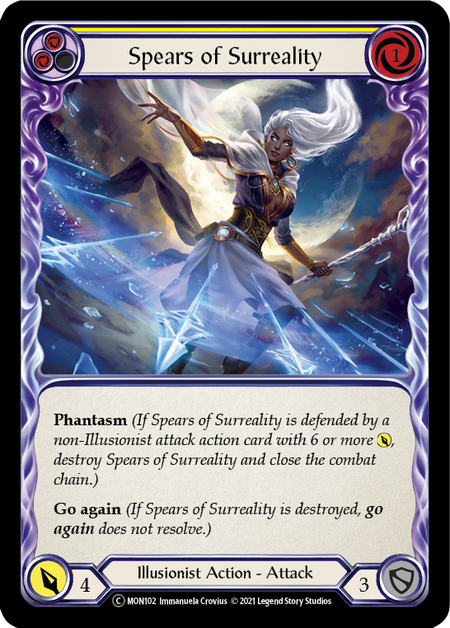 [102]【EN】【Rainbow Foil】Spears of Surreality (黄)【MON-UL】[C][Illusionist]