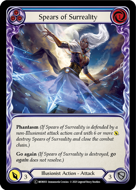 [103]【EN】【Rainbow Foil】Spears of Surreality (青)【MON-UL】[C][Illusionist]