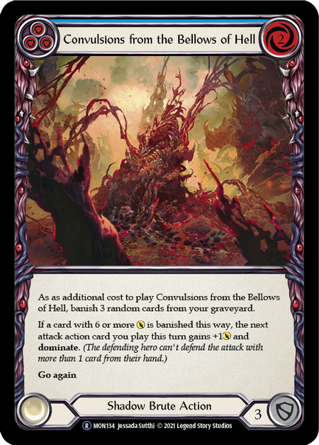 [134]【EN】【Rainbow Foil】Convulsions from the Bellows of Hell (青)【MON-UL】[R][Shadow Brute]