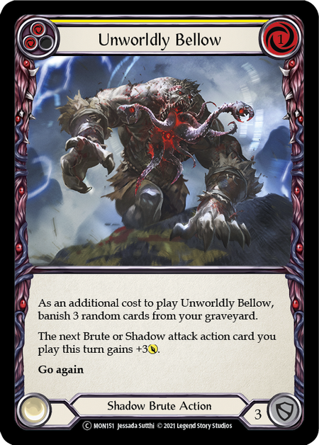 [151]【EN】【Rainbow Foil】Unworldly Bellow (黄)【MON-UL】[C][Shadow Brute]