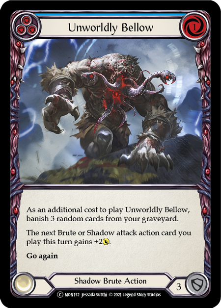 [152]【EN】【Rainbow Foil】Unworldly Bellow (青)【MON-UL】[C][Shadow Brute]