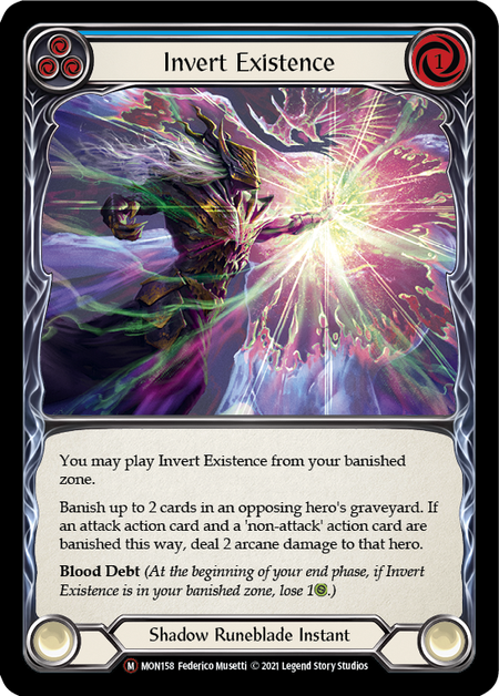 [158]【EN】【Rainbow Foil】Invert Existence【MON-UL】[M][Shadow Runeblade]