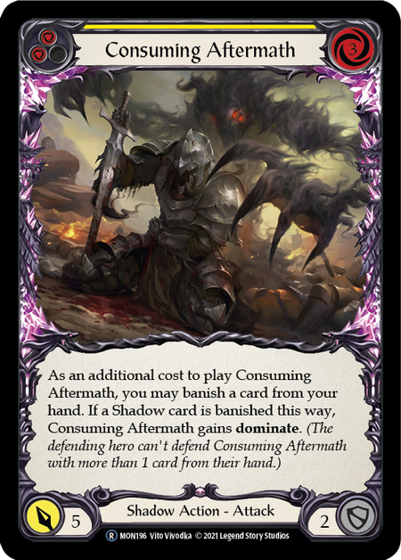 [196]【EN】【Rainbow Foil】Consuming Aftermath (黄)【MON-UL】[R][Shadow]