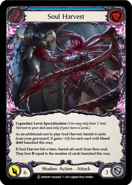 [198]【EN】【Rainbow Foil】Soul Harvest (青)【MON-UL】[R][Shadow]