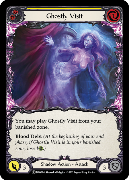 [204]【EN】【Rainbow Foil】Ghostly Visit (黄)【MON-UL】[C][Shadow]