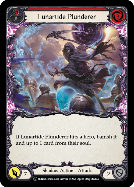 [206]【EN】【Rainbow Foil】Lunartide Plunderer (赤)【MON-UL】[C][Shadow]