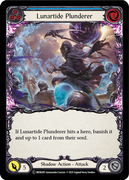 [208]【EN】【Rainbow Foil】Lunartide Plunderer (青)【MON-UL】[C][Shadow]