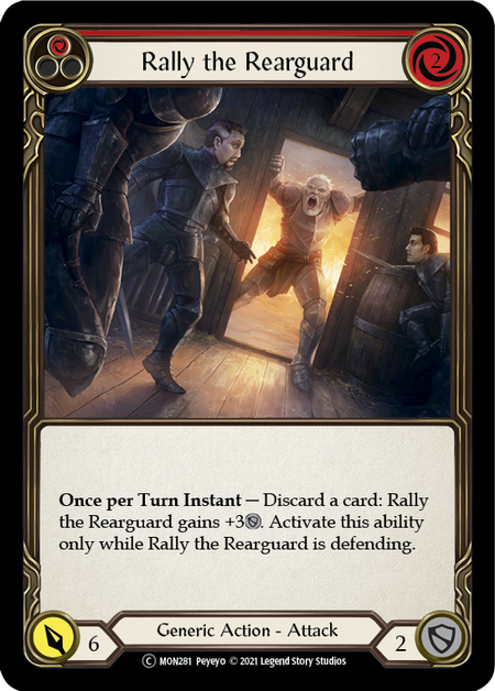 [281]【EN】【Rainbow Foil】Rally the Rearguard (赤)【MON-UL】[C][Generic]