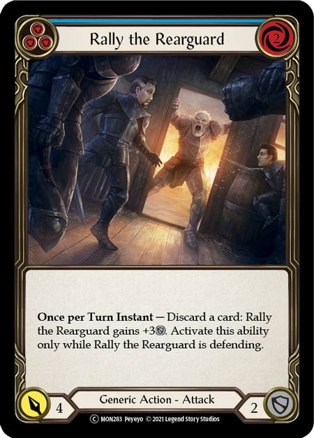 [283]【EN】【Rainbow Foil】Rally the Rearguard (青)【MON-UL】[C][Generic]