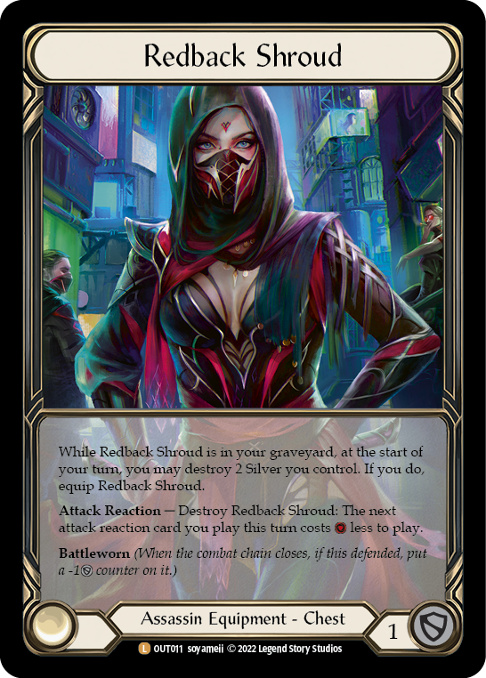 [011]【EN】【Cold Foil Extended Art】Redback Shroud【OUT】[L][Assassin][Equipment]