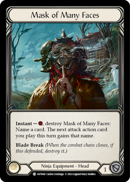 [049]【EN】【Cold Foil】Mask of Many Faces【OUT】[T][Ninja][Equipment]