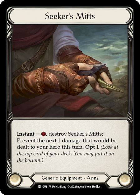 [177]【EN】【Cold Foil】Seeker's Mitts【OUT】[C][Generic][Equipment]