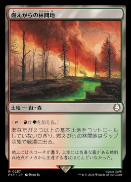[785]【JP】【サージFOIL】燃えがらの林間地/Cinder Glade【PIP】[R][土地]
