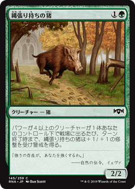 [145]【JP】【FOIL】縄張り持ちの猪/Territorial Boar【RNA】[C][緑]