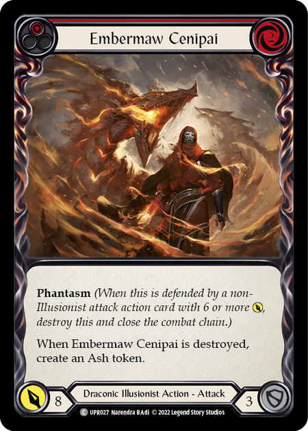 [027]【EN】Embermaw Cenipai (赤)【UPR】[C][Draconic/Illusionist]