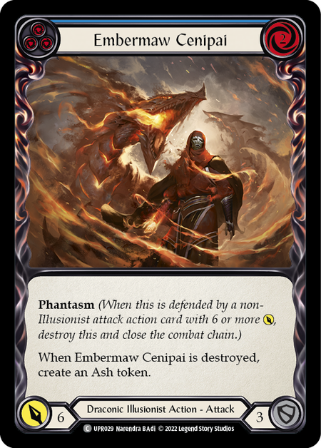 [029]【EN】Embermaw Cenipai (青)【UPR】[C][Draconic/Illusionist]