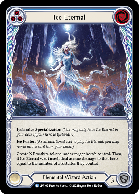 [109]【EN】【Rainbow Foil】Ice Eternal (青)【UPR】[R][Elemental/Wizard]