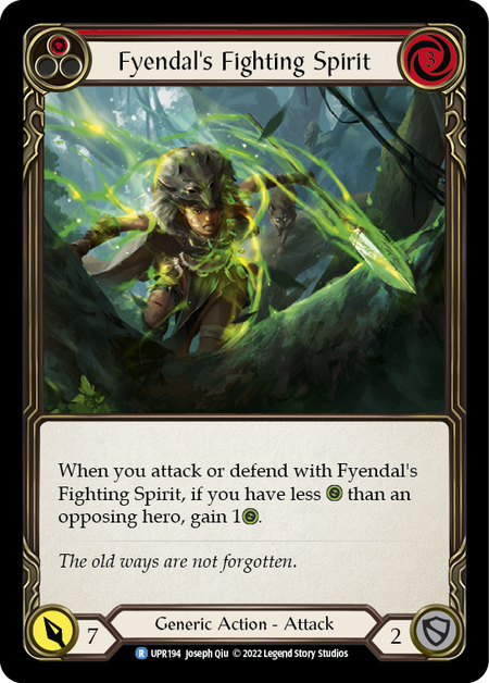 [194]【EN】【Rainbow Foil】Fyendal's Fighting Spirit (赤)【UPR】[R][Generic]