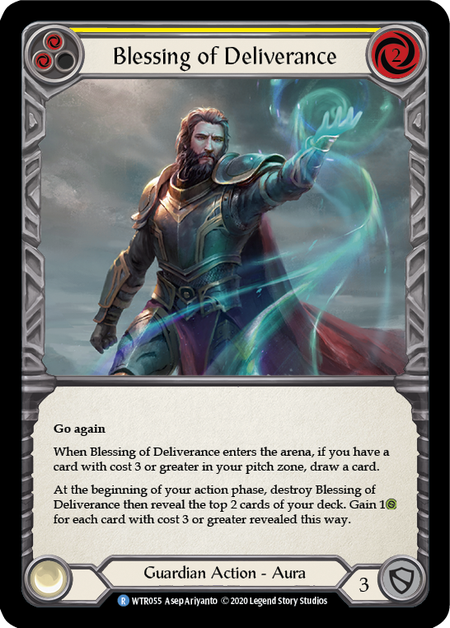 [055]【EN】【Rainbow Foil】Blessing of Deliverance (黄)【WTR-UL】[R][Guardian]