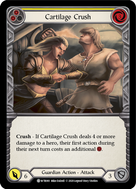 [061]【EN】【Rainbow Foil】Cartilage Crush (黄)【WTR-UL】[C][Guardian]