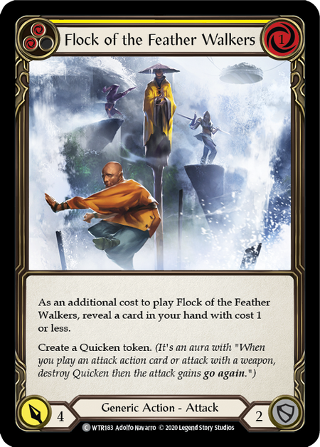 [183]【EN】【Rainbow Foil】Flock of the Feather Walkers (黄)【WTR-UL】[C][Generic]