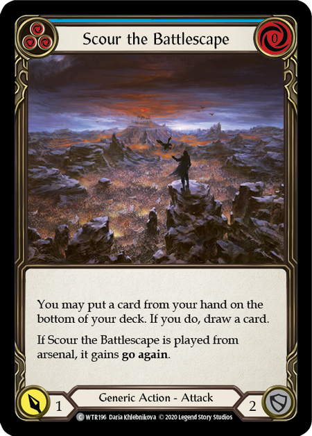 [196]【EN】【Rainbow Foil】Scour the Battlescape (青)【WTR-UL】[C][Generic]