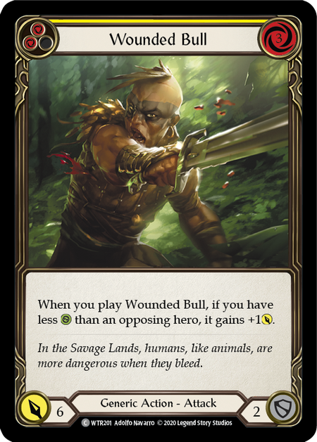 [201]【EN】【Rainbow Foil】Wounded Bull (黄)【WTR-UL】[C][Generic]